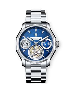 Men's Continental Stainless Steel Blue Dial Watch