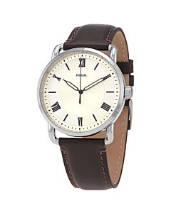 Men's Copeland Leather Cream Dial Watch