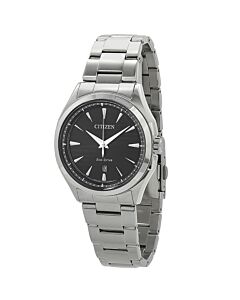 Men's Core Stainless Steel Black Dial Watch