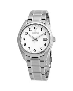 Mens-Core-Stainless-Steel-White-Dial-Watch