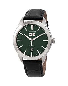 Mens-Corso-Leather-Green-Dial-Watch