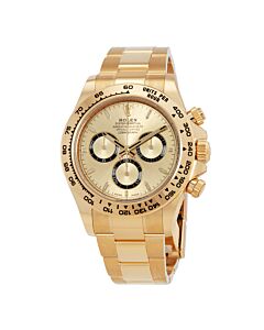 Men's Cosmograph Daytona Chronograph 18kt Yellow Gold Oyster Gold Dial Watch