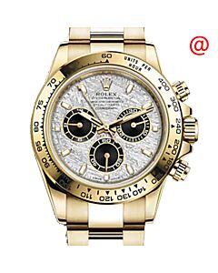 Men's Cosmograph Daytona Chronograph 18KT Yellow Gold Oyster Meteorite and Black Dial Watch