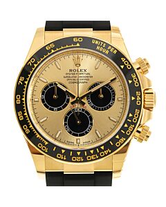 Men's Cosmograph Daytona Chronograph Rubber Gold Dial Watch