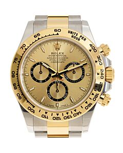 Men's Cosmograph Daytona Chronograph Stainless Steel and 18kt Yellow Gold Oyster Golden Dial Watch