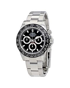 Men's Cosmograph Daytona Chronograph Stainless Steel Rolex Oyster Black lacquer, grey snailed counters Dial
