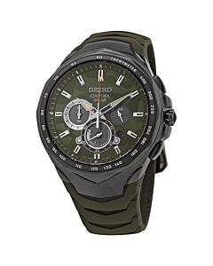 Men's Coutura Chronograph Silicone Green Camouflage Dial Watch