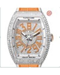 Men's Crazy Hours Alligator Silver-tone Dial Watch