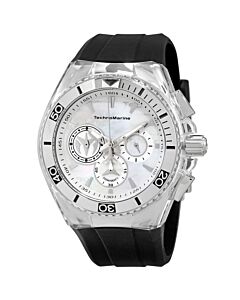 Men's Cruise California Chronograph Silicone Oyster Mother of Pearl Dial Watch
