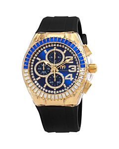 Men's Cruise Chronograph Silicone Blue Dial Watch