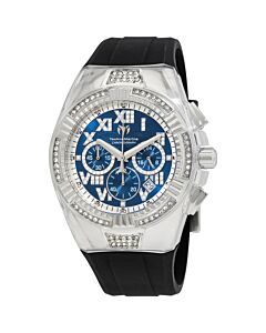 Men's Cruise Chronograph Silicone Blue Dial Watch