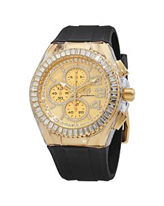 Men's Cruise Chronograph Silicone Gold Dial Watch
