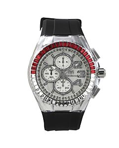 Men's Cruise Chronograph Silicone Mother of Pearl (Crystal-set) Dial Watch