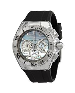 Mens-Cruise-Chronograph-Silicone-Mother-of-Pearl-Dial-Watch