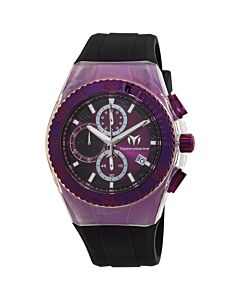 Men's Cruise Chronograph Silicone Purple and Black Dial Watch