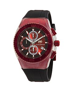 Men's Cruise Chronograph Silicone Red and Black Dial Watch