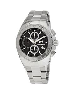 Men's Cruise Chronograph Stainless Steel Black Dial Watch