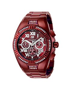 Men's Cruise Chronograph Stainless Steel Red Dial Watch
