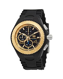 Men's Cruise Jellyfish Chronograph Silicone Black Dial Watch