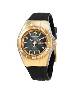 Men's Cruise Monogram Silicone Black Dial Watch