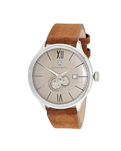 Men's Cs11780 Genuine Leather Brown Dial Watch