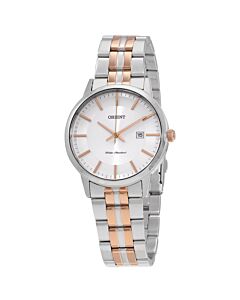 Men's Cuarzo Stainless Steel White Dial Watch