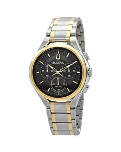 Men's Curv Chronograph Stainless Steel Black Dial Watch