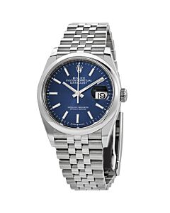 Men's Datejust Stainless Steel Rolex Jubilee Blue Dial Watch