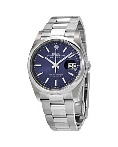 Men's Datejust Stainless Steel Rolex Oyster Blue Dial Watch
