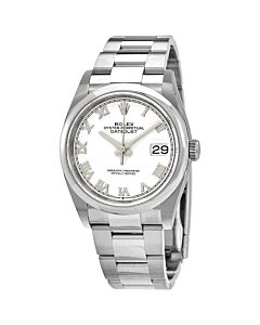 Men's Datejust Stainless Steel Rolex Oyster White Dial Watch