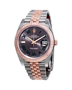 Men's Datejust 41 Stainless Steel and 18k Everose Gold Jubilee Slate Dial
