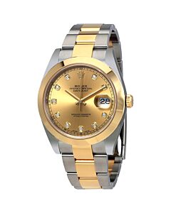 Men's Datejust 41 Stainless Steel and 18kt Yellow Gold Rolex Oyster Champagne Dial