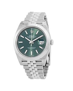 Men's Datejust Stainless Steel Jubilee Mint Green Dial Watch