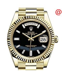 Men's Day-Date 40 18kt Yellow Gold Rolex President Onyx Dial Watch