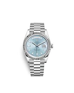 Men's Day-Date 40 Platinum President Ice-Blue Dial Watch