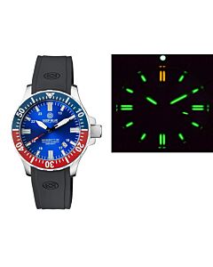 Mens-Daynight-45-Tritdiver-T-100-Tritium-Tubes-Silicone-Blue-Dial-Watch