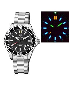 Mens-Daynight-T-100-Commander-Tritium-Stainless-Steel-Black-Dial-Watch