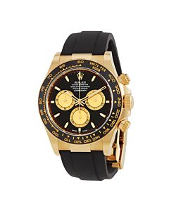 Men's Daytona Chronograph Rubber Black Dial Watch