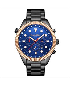 Men's Decadence Stainless Steel Blue Dial Watch