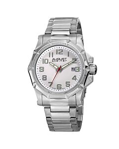 Men's Decagon Stainless Steel White Dial Watch