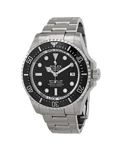 Men's Deepsea Stainless Steel Oyster Black Dial Watch