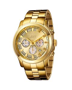 Men's Delano Chronograph Stainless Steel Gold-tone Sunray Dial