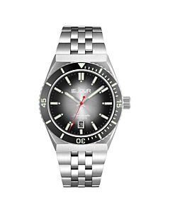Men's Delmare Stainless Steel Black Dial Watch