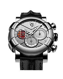 Men's DeLorean-DNA Chronograph Upholstery leather Silver Dial