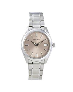 Men's Discover More Stainless Steel Salmon Dial Watch