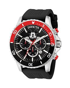 Men's Disney Limited Edition Chronograph Silicone Black Dial Watch