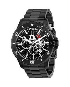 Men's Disney Limited Edition Chronograph Stainless Steel Black Dial Watch