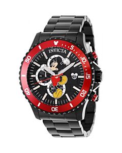 Men's Disney Limited Edition Chronograph Stainless Steel Black (Mickey Mouse) Dial Watch