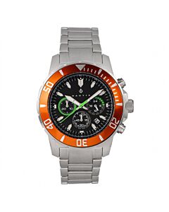 Mens-Dive-Chrono-500-Chronograph-Stainless-Steel-Black-Dial-Watch