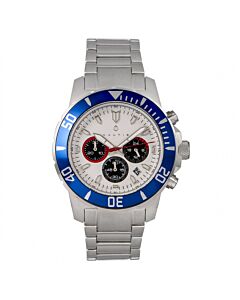 Mens-Dive-Chrono-500-Chronograph-Stainless-Steel-White-Dial-Watch